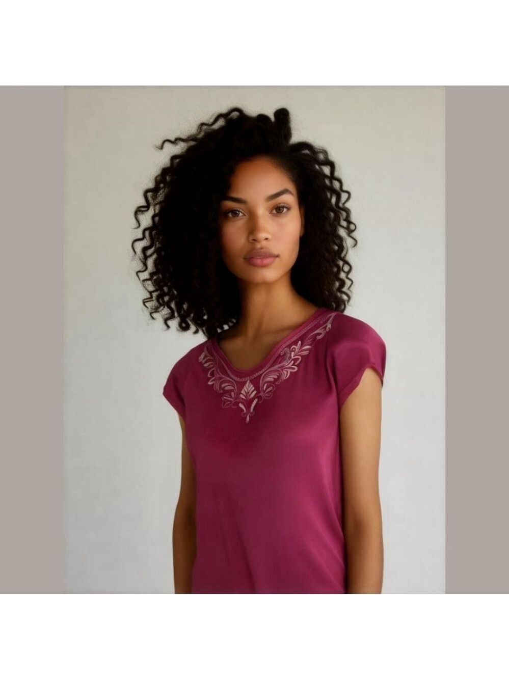 St. John's Bay Embroidered Women's Top Size M